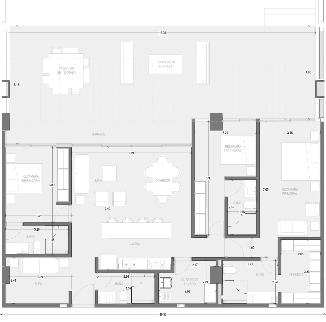 Plano de Condo A105