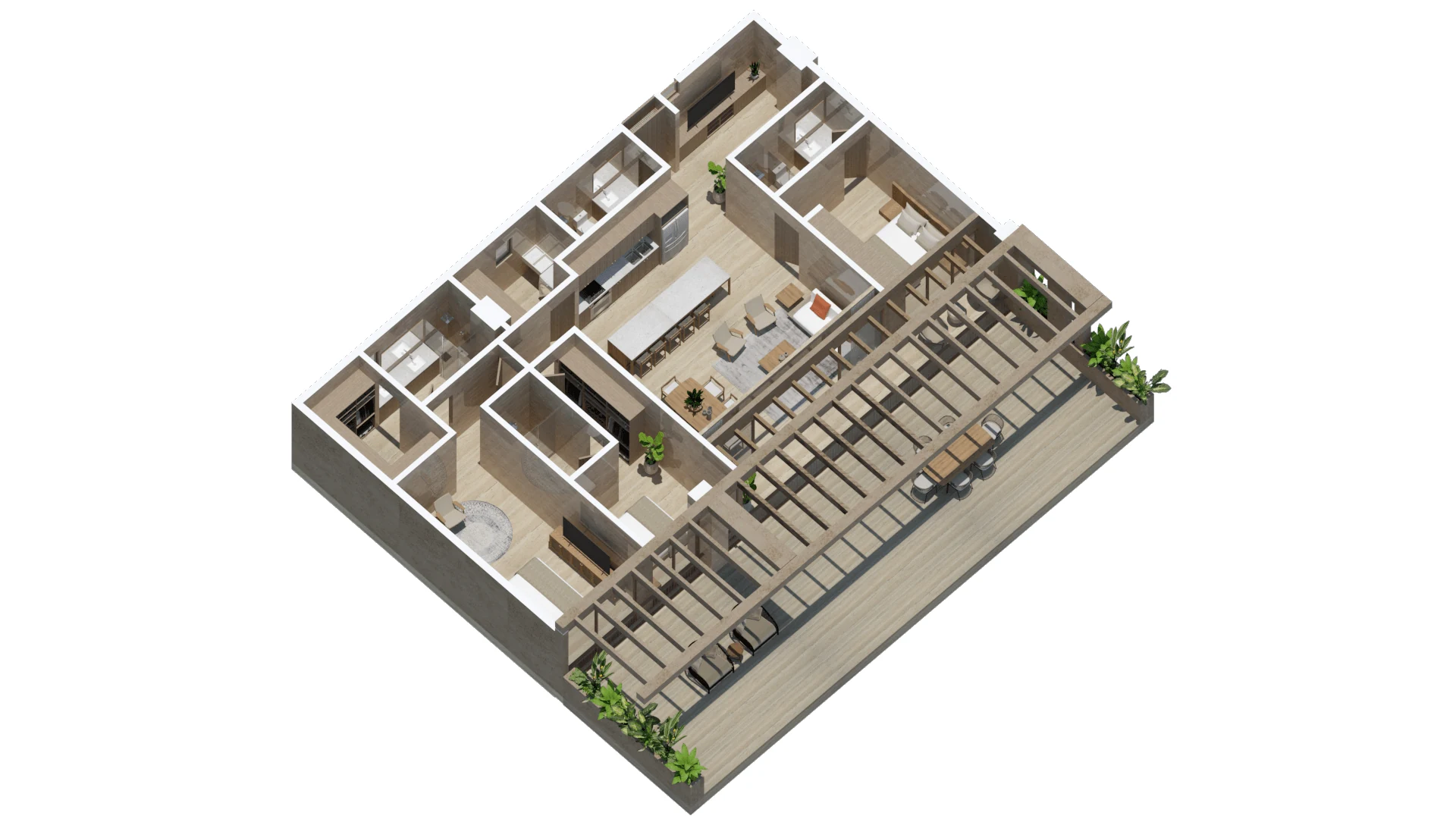 Axonométrico de Condo B110