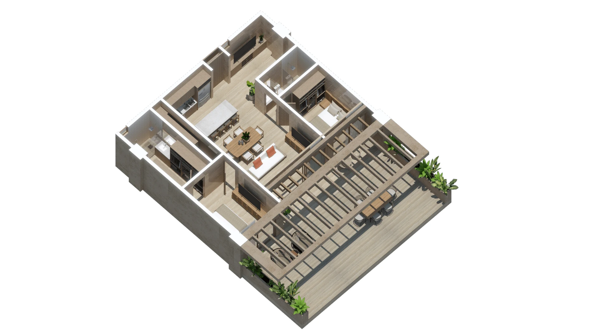 Axonométrico de Condo A103
