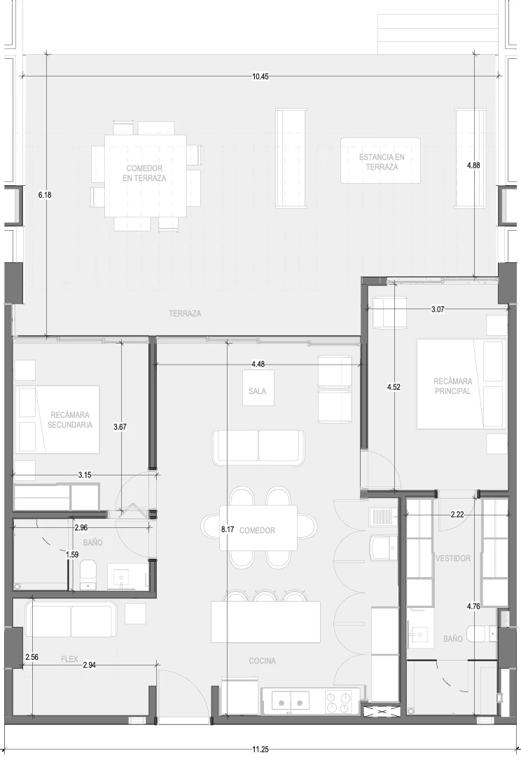 Plano de Condo A102