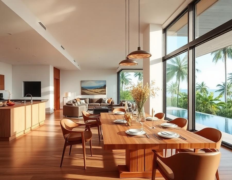 Residencia Virēo integrada al paisaje tropical de El Tigre